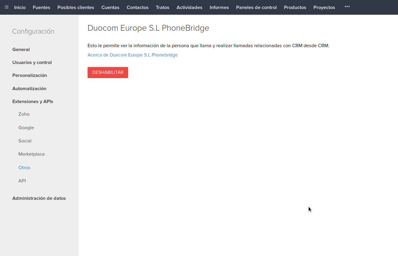 desinstalación zoho