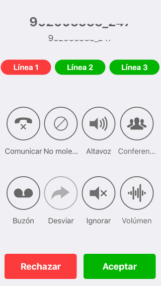 llamada entrante voip iphone