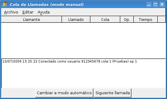 cliente cola llamada
