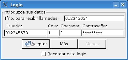 cliente cola llamada