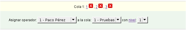 cola de llamadas alta