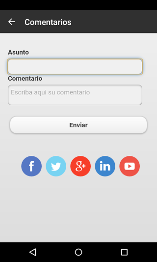 comentarios en la app voip para android