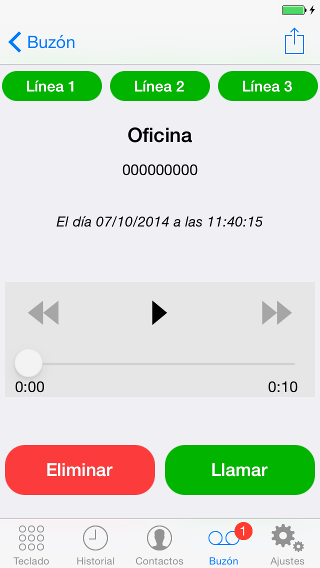 detalles del buzon voip iphone