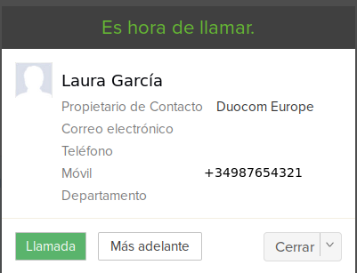 llamadas programadas