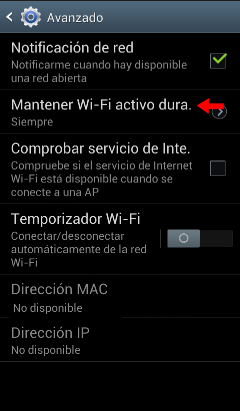  Activar wifi android