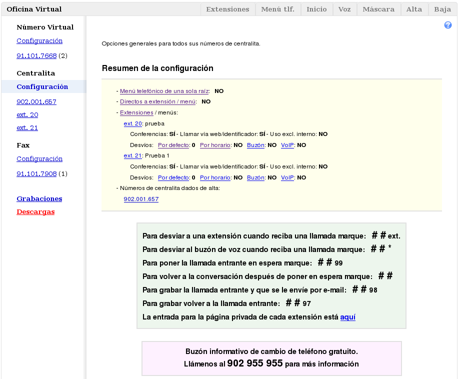 centralita telefonica