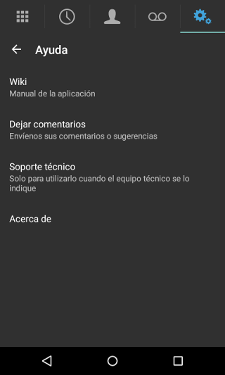 Ayuda app voip para android