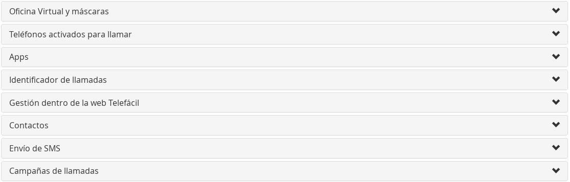 Secciones de permisos de usuario