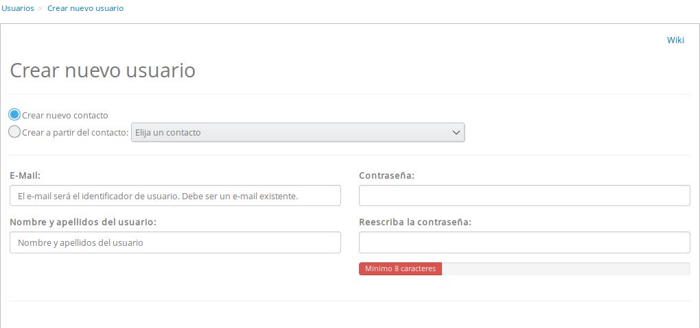 Otra manera de crear usuarios para el control horario