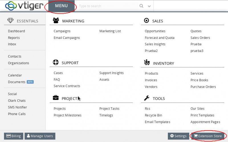 Archivo:Vtiger extension store.jpg
